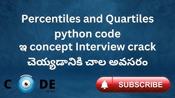 Statistics Made Easy with Python: Implementing Percentiles and Quartiles | Data Science in Telugu