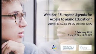 Webinar 'European Agenda for Access to Music Education'