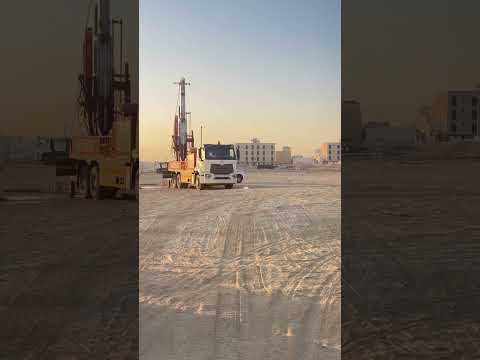 إجراء اختبار التربة لأحد المشاريع بمدينة الرياض حي القيروان