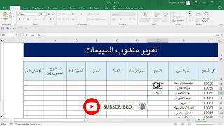 شرح اكسل جديد | شيت اكسل عن مندوب المبيعات | طريقة إنشاء تقرير مندوب مبيعات