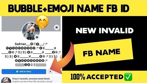 How to make bubble+emoji name fb id.SADMAN TRICKER.