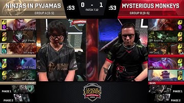 Ninjas In Pyjamas vs Mysterious Monkeys (Highlights Game 2 Week 5) EU LCS Summer 2017