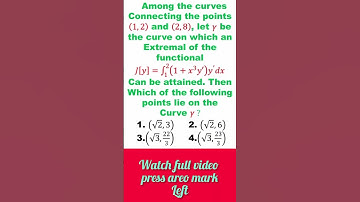 CALCULUS OF VARIATION/CSIR UGC NET 2023/#shorts