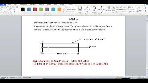 FEA Bar of Constant Cross-section Area using Abaqus