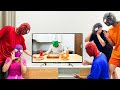 5 spiderman bros vs magic television  take a food  trampoline  dinosaur    comedy