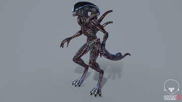 Alien Model 3D low Poly