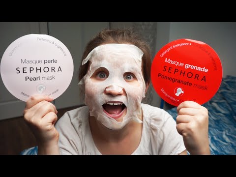 Masques tissu Sephora: revue, démonstration et impressions - YouTube
