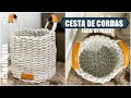 CESTA DE  CORDAS  SUPER  FÁCIL E COM  CARA DE LOJA  #DIYBASKET