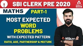 SBI Clerk 2020 Pre | Maths | Most Expected Word Problems With Expected Pattern (Part 1)