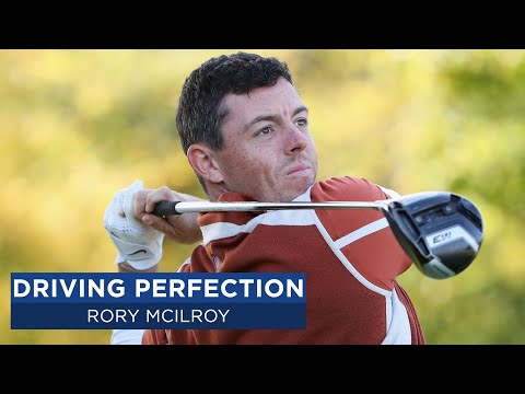 Rory mcilroy smashing driver at the ryder cup