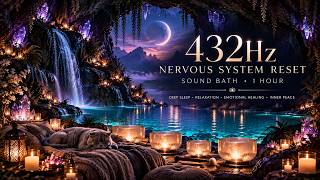 Nervous System Reset 🌙  432Hz Crystal Singing Bowls Sound Bath | Deep Relaxation & Stress Relief