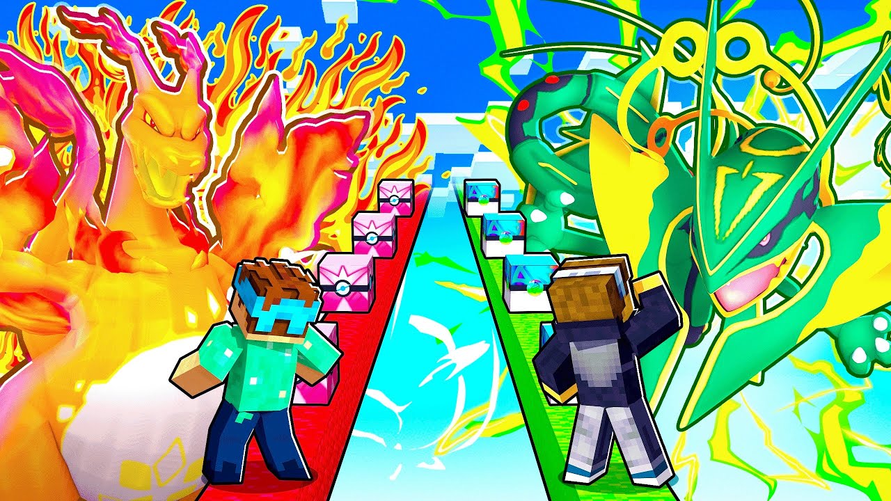 MEGA POKEMON vs GIGANTAMAX Lucky Block RACE! (Minecraft Pixelmon)