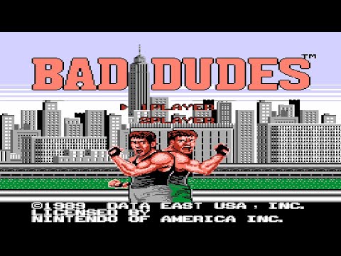 Bad Dudes  - полное прохождение(full Playthrough), (деньди,nes,fc) - Плохие парни игра деньди!