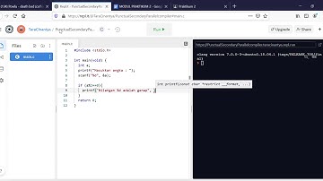 Repl it   Soal 1 : Bilangan Ganjil Genap - Pemrograman Bahasa C