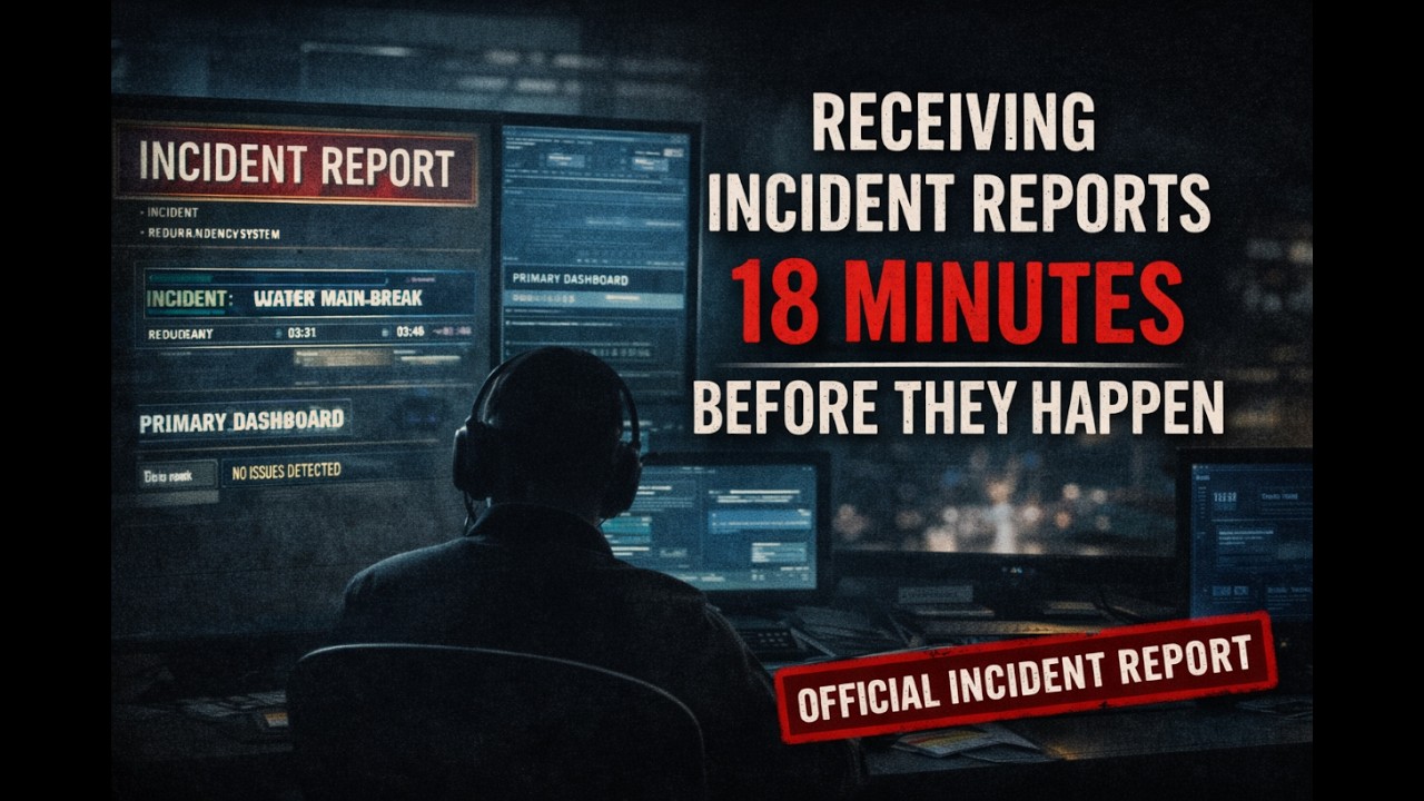 We're recieving reports of incidents 18 mins before they happen   Official Incident Report