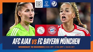 AFC Ajax - Bayern München | UEFA Women’s Champions League 2023-24 Speelronde 4 Volledige wedstrijd