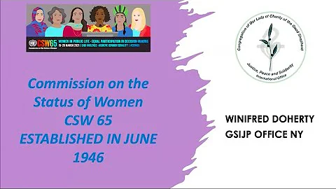 Orientation to CSW65 by Sr Winifred Doherty, RGS
