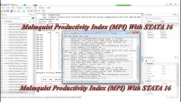 Malmquist Productivity Index (MPI) With STATA 16