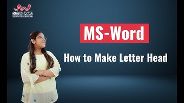 MS - WORD  | How to Make Letter Head in MS - Word  | Akash Webs Computer Institute | kamalpreet kaur