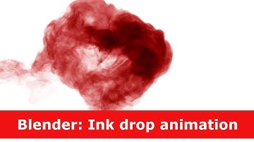 [Blender] Ink-drop animation