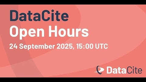 DataCite Open Hours – September 2025