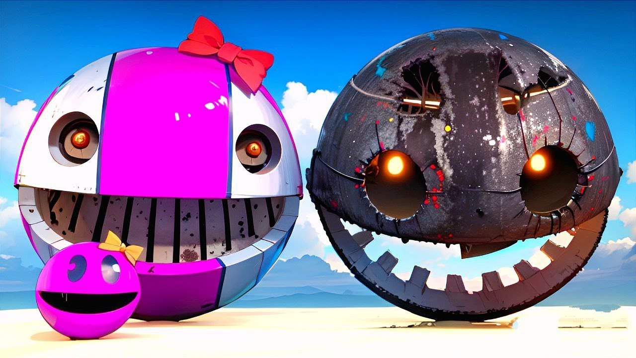Robot Pacman vs Cartoon Cat vs Ms Pacman vs Monster Pacman 9