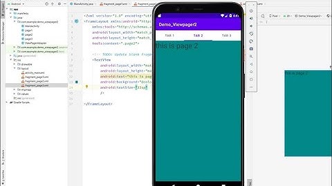 🐞 Create a Android Tabbed Activity with new ViewPager2 and Fragments