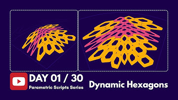 Dynamic Hexagons | Day 1 of 30 Scripts Series – Parametric Design in Rhino & Grasshopper