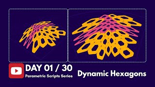 Dynamic Hexagons | Day 1 of 30 Scripts Series – Parametric Design in Rhino & Grasshopper