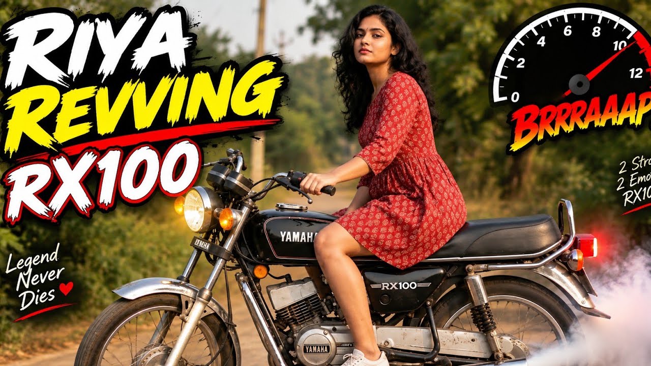 Queen Rya Queen Riya Revving the Legendary RX100 👑 - YouTube