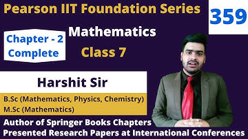 Algebraic Identities | Chapter - 2 | class - 7 | IIT Foundation Mathematics | Pearson Book Syllabus