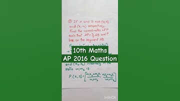 If A and B are (-2,-2)&(2,-4) respectively. Find the coordinates of P