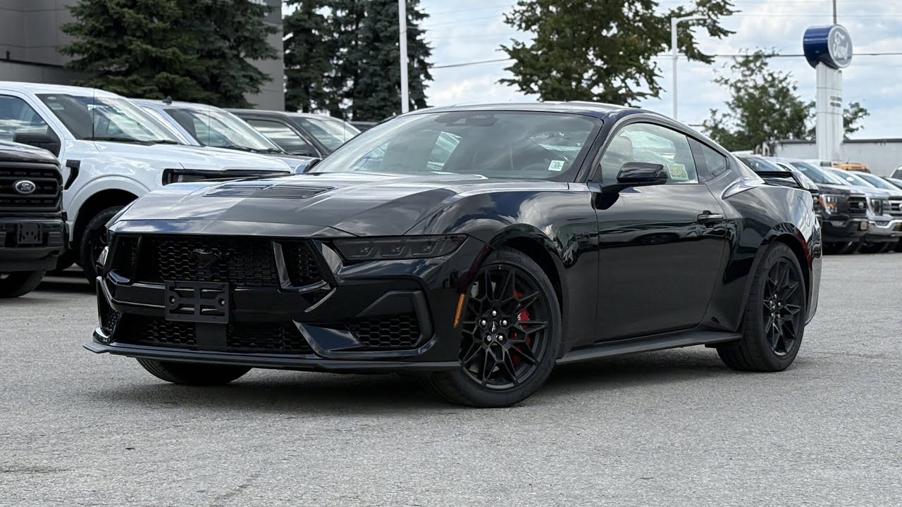 New 2025 Ford Mustang GT Premium in Shadow Black | Barrie Ford