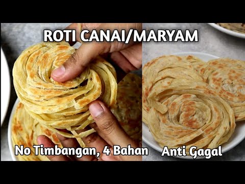 Cara menggoreng roti maryam. 