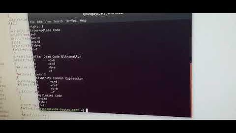 Code Optimization program - Compiler Design