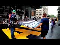 USA: Trump supporters protest BLM mural outside Trump Tower in NYC