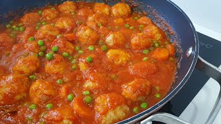 ALBÓNDIGAS DE POLLO en salsa de tomate