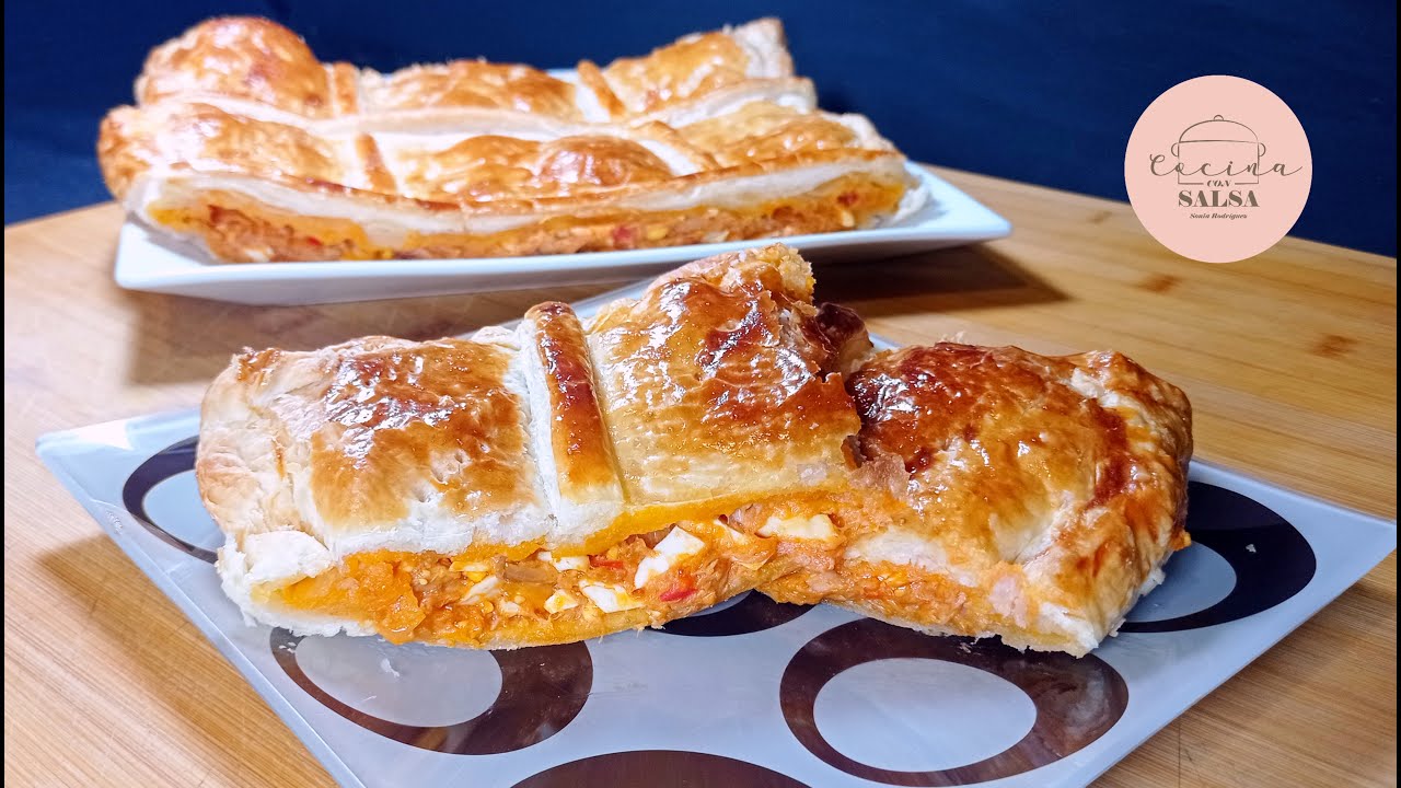 ¿Quieres una cena práctica, rápida y rica? Te encantará esta receta de empanada de hojaldre.