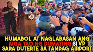 VP SARA DUTERTE, BIGLANG BUMABA NG SASAKYAN NUNG MAKITANG SOBRANG DAMING TAO NAGHIHINTAY SA AIRPORT!