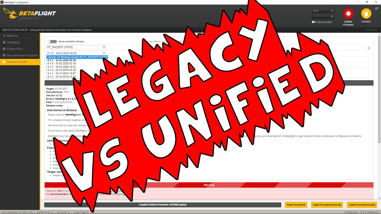 Betaflight Tutorial: Legacy Vs Unified Target