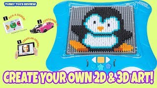 How to Create Pixel Art with smART Pixelator Unboxing & Demo DIY Craft Kit Perler Beads! Tubey Toys screenshot 2