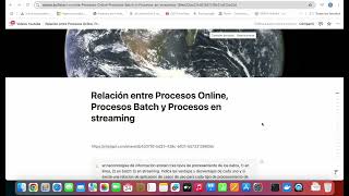 Relación entre Procesos Online, Procesos Batch y Procesos en streaming