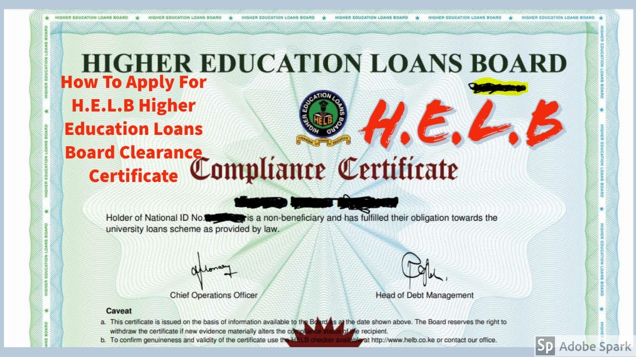 How To Apply  For H.E.L.B Higher Education Loans Board Clearance Certificate | H.E.L.B
