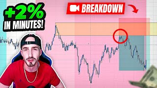 HOW I MADE +2% IN MINUTES TADING FOREX!