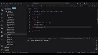 Create table of any number using for loop.