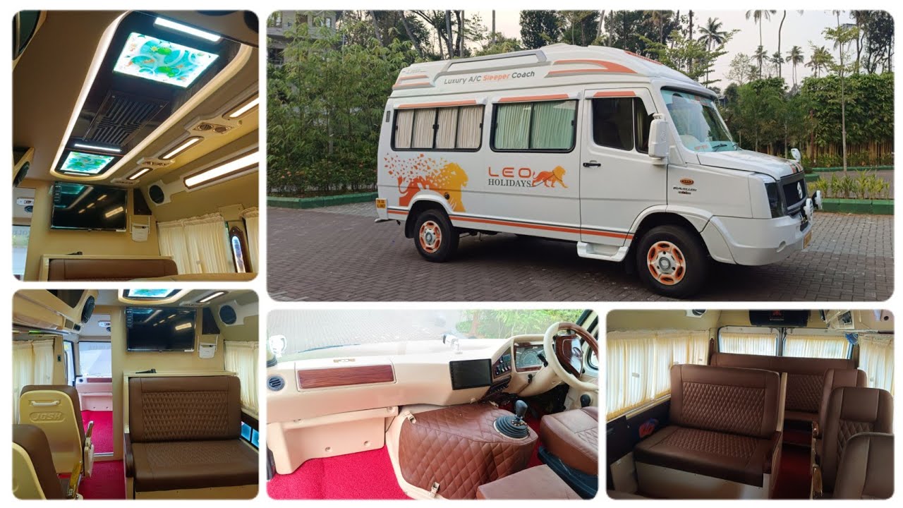 LUXURY SLEEPER COACH IN FORCE TRAVELLER 3350 T2 MODEL, CENTRALIZED A/C. JOSH DEZIGNS..... video 51