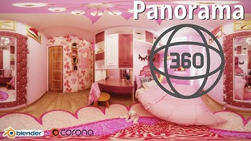 Kids Room_001 360° panorama | Blender | Corona Renderer