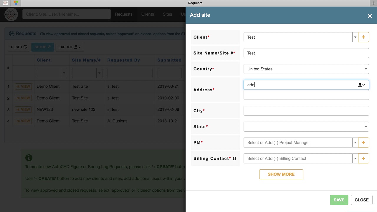 Create Request with New Client in LOGitEASY eForm - YouTube