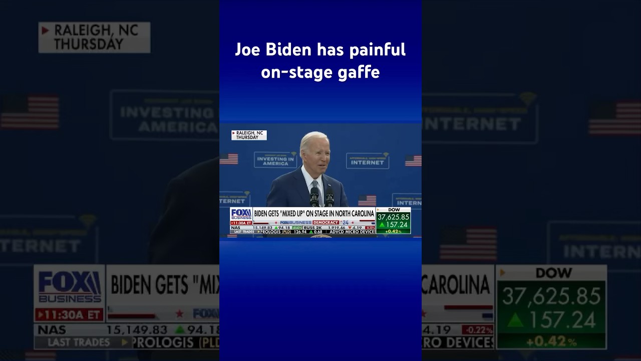 Joe Biden gets ‘mixed up’ in on-stage speech #shorts