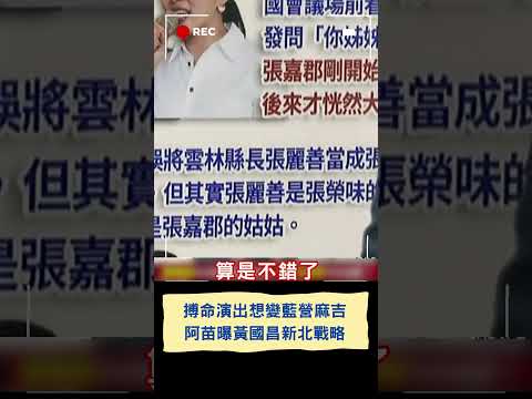 鏡頭出現立刻開啟咆哮! 黃國昌搏命演出只為獲得"傅總召摸摸頭"? 苗博雅更曝黃國昌戰略｜20240517｜#shorts